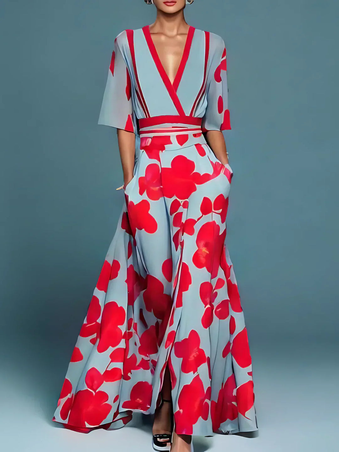 LAURE | ELEGANT FLORAL DRESS