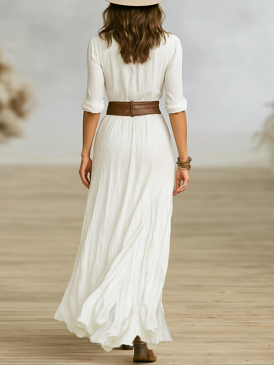 Marie | Long-sleeved Maxi Dress