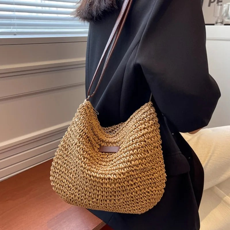 MIMI | WOVEN SHOULDER BAG