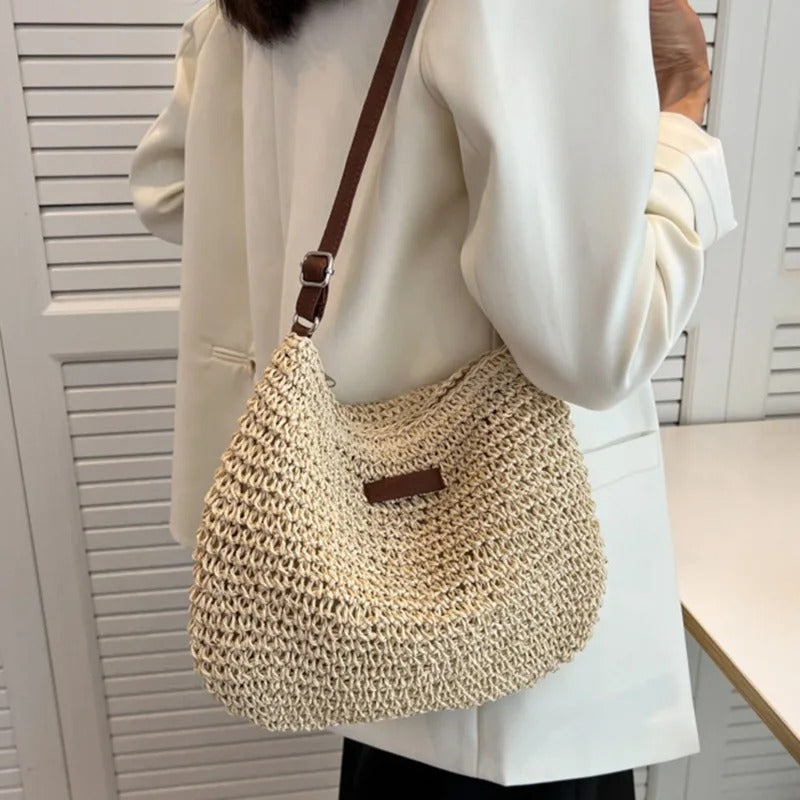 MIMI | WOVEN SHOULDER BAG
